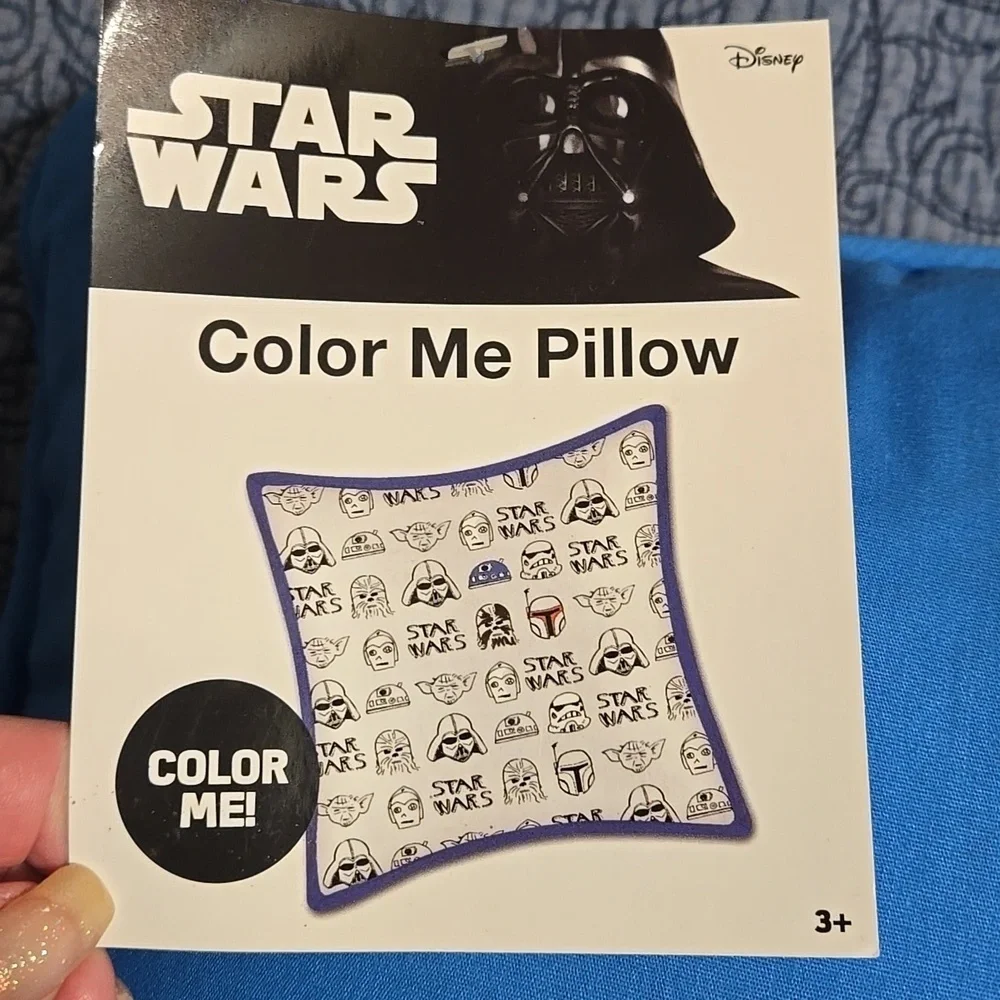 Star Wars Color Me Pillow (Markers Not Included) 13 X 13 Inches NWT